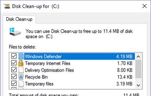 Windows Disk Cleanup screenshot 1