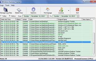 Windows Explorer Tracker screenshot 1