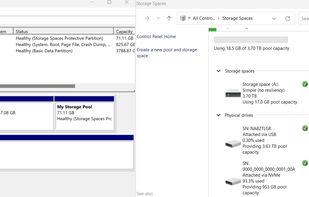 Simple Storage Spaces with SSD partition