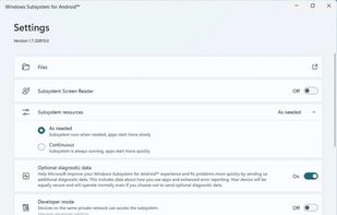 Windows Subsystem for Android screenshot 1