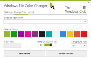 Windows Tile Color Changer screenshot 1