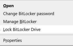 Lock BitLocker Drive