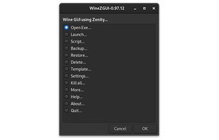 WineZGUI screenshot 1