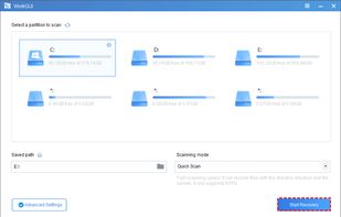 Step 3. Click “Start Recovery”