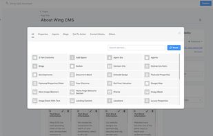Wing CMS screenshot 1