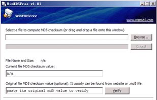 WinMD5Free screenshot 1