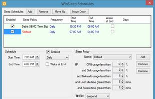 WinSleep by MollieSoft screenshot 1
