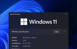 Winver UWP screenshot 2