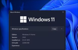 Winver UWP screenshot 1