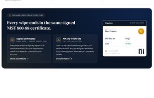 Every wipe ends in the same signed NIST 800-88 certificate, whichever tool started it.