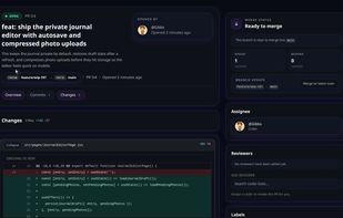 Track implementation, review context, and handoff status without leaving the mission.