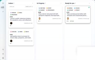 See your mission board in light mode, AI teammates, and current work from one shared view.