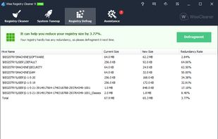 Wise Registry Cleaner screenshot 2