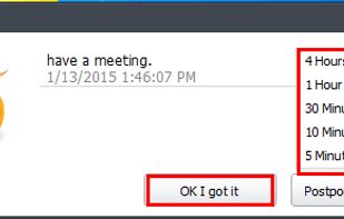 The reminded window will pop up according to the time you set.

Step 3, Manage the Completed task.

If you click the button Got it in the popped reminding window, this task will be moved to the Completed list.