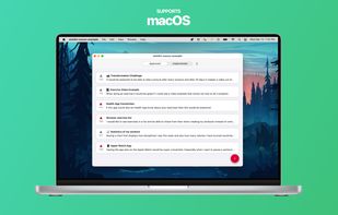 The feature wish list inside a macOS. Using the customization options to fit the brand identity.