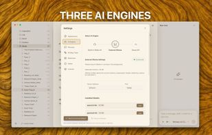 AI engine settings for local, Ollama, and cloud workflows.