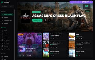 Web — Weekly releases home: major drop hero, popular games grid, and trending community lists.