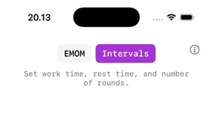 Intervals Screen