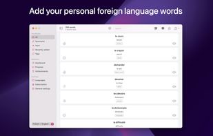 Add your personal foreign language words