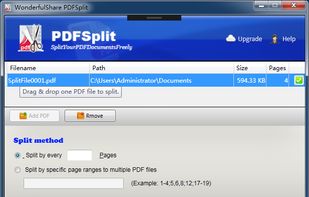 Wonderfulshare PDF Split Pro screenshot 1