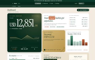 Your whole month at a glance! The headline spend number, biggest category, weekly trend, savings wins, and recurring "autopilot" charges, all auto-generated from one statement.