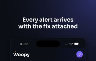 Every alert arrives with the fix attached