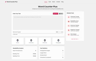 Home Page of Word Counter Plus

link is: https://wordcounterplusapp.com