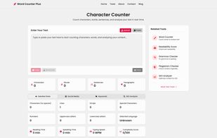 Character Counter Page of Word Counter Plus

link is:
https://wordcounterplusapp.com/character-counter