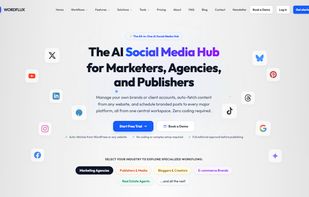 Wordflux is an all-in-one AI social media hub for marketers, agencies, creators, and diverse industry teams. Featuring zero-coding automation, it lets users auto-fetch website content, schedule branded posts, and keep editorial control before publishing. It supports cross-platform integration with X, YouTube, LinkedIn, Instagram, Facebook, TikTok, Threads, Bluesky, Pinterest, and more.