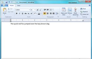 WordPad screenshot 1