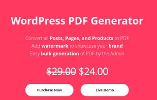 WordPress PDF Generator