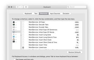 Customize shortcuts.