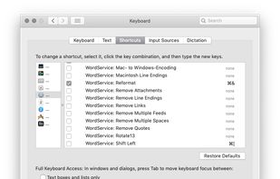 Customize shortcuts.