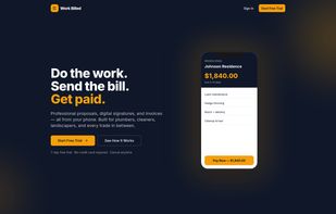 Work Billed screenshot 1