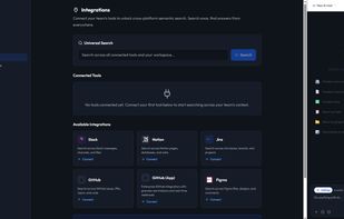 Connection to third-party (Slack, Jira, GitHub)