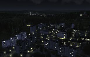 Scenic view at night