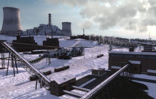 Scenic view with snow