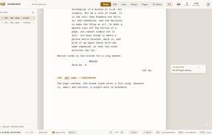 The same script in the light theme. WorkingScript follows your system by default, or you can pin it to light or dark.