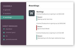 Worklogs screenshot 1