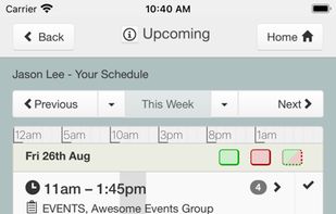 WorkRoster Mobile Roster App screenshot