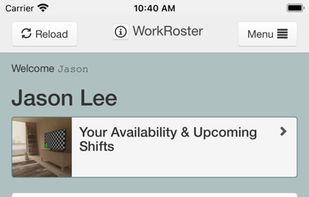 WorkRoster Mobile Roster App screenshot