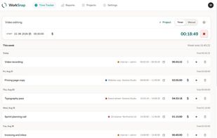 WorkSnap screenshot 1
