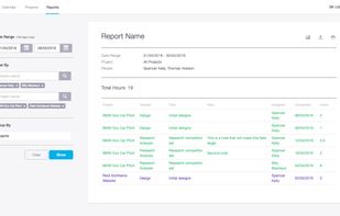 Reports allow you to track the time spent on projects.
