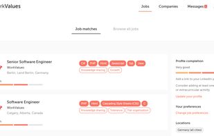 Job matches (candidate view)