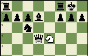 Interactive chess puzzle in World Strategy League (WSL), showing a tactical position on the in-browser board for solo training and strategy practice.