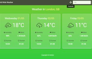 World Wide Weather screenshot 1