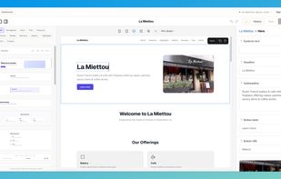 Block editor: edit text, photos and sections, then publish in one click