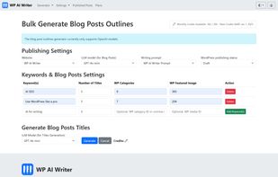 WP AI Writer screenshot 1