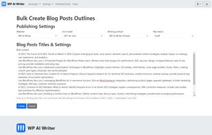 WP AI Writer screenshot 1