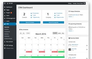 CRM dashboard